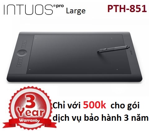 Wacom Intuos PTH-851 - Intuos Pro Touch Large (tặng kèm Wireless)